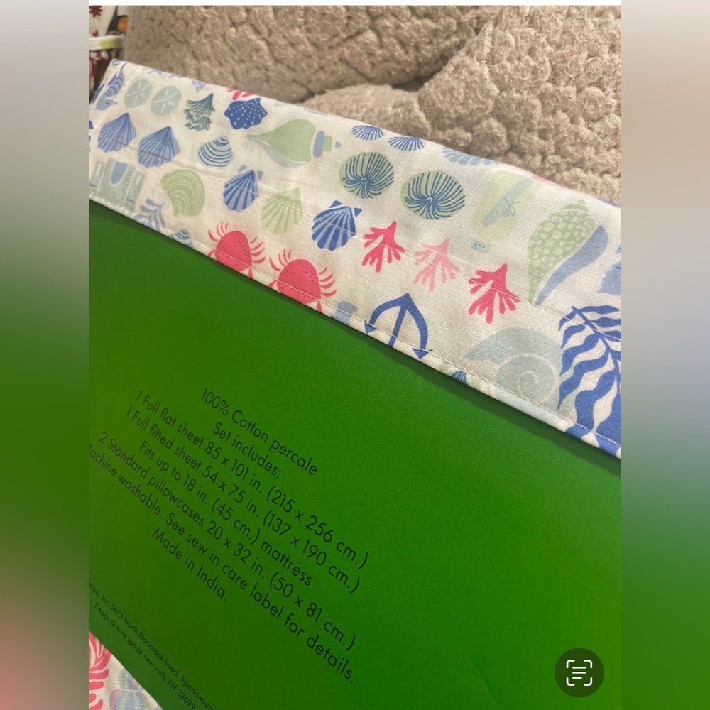 NWT Kate Spade 2025 Beach Themed Full Sized Bed Sheets - Picture 4 of 6